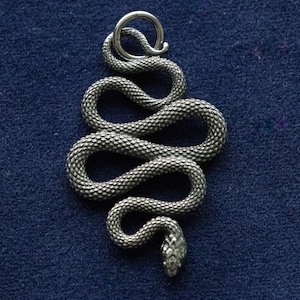 925 Sterling Silber Schuppen-Schlange Charm Anhänger