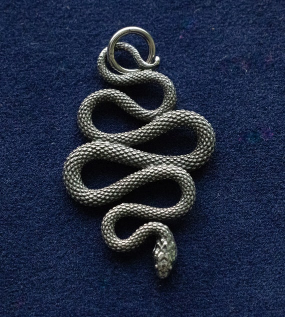 925 Sterling Silver Scaly Snake Component - Etsy