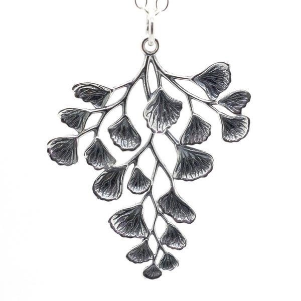 925 Sterling Silver Maidenhair Fern Charm