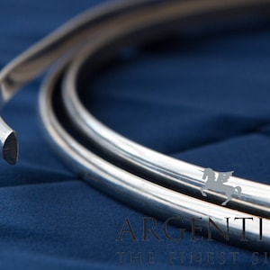 935 Argentium Sterling Silver Half-Round Wire (Half Hard)