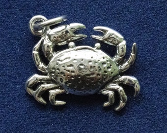 925 Sterling Silber Krabbe Anhänger