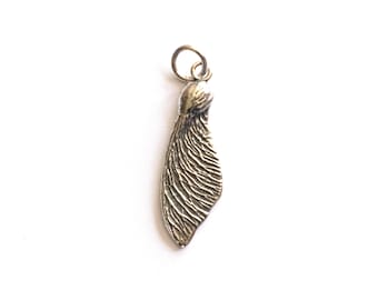 925 sterlingzilveren bedel Maple Seed Pod