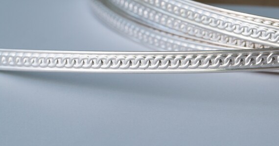 Sterling Silver Pattern Stepped Bezel Wire by the Inch 