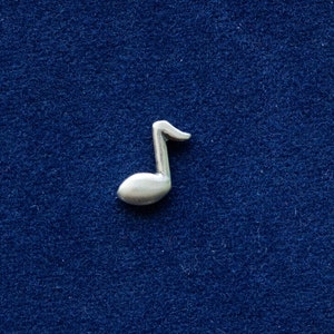 925 Sterling Silver Musical Note Component