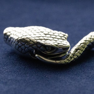 925 Sterling Silver Snake Hook & Eye Clasp ( 1 set )
