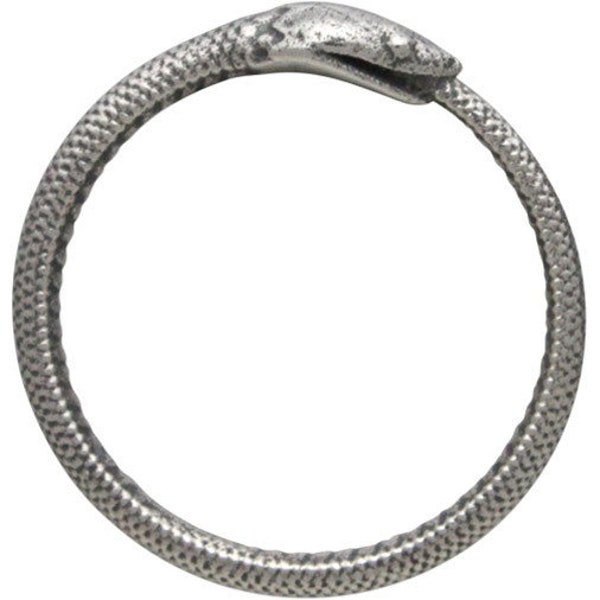925 Sterling Silver Ouroboros Snake Ring