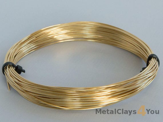 Unplated Brass Round Wire (Half Hard) 3.0mm x 1m. Metal Clays 4 You