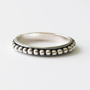 925 Sterling Silver Ring with Granulation