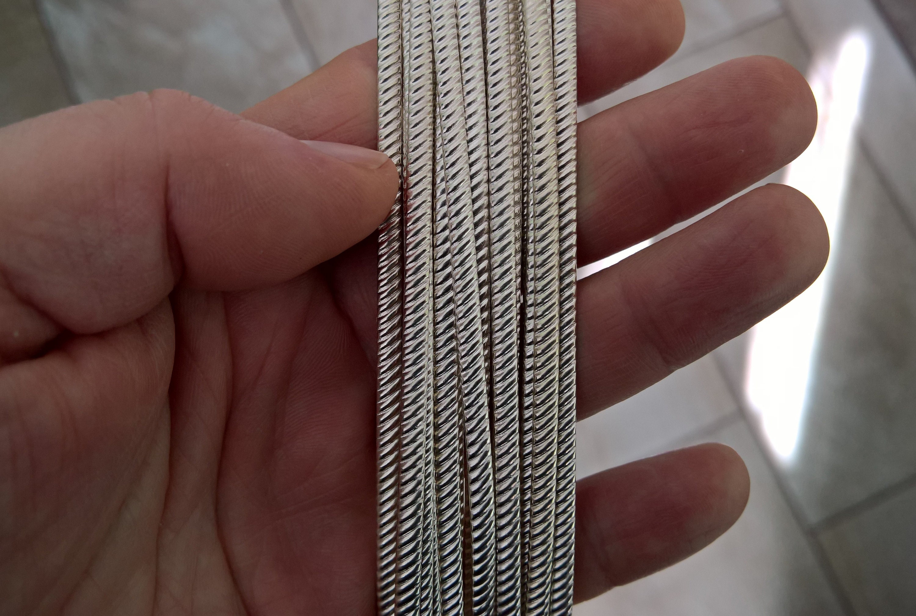 925 Sterling Silver Pattern Flat Wire 3.23 X 1.27mm - Etsy