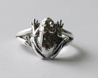 Bague grenouille en argent sterling 925