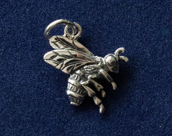 925 Sterling Silver Flaying Bee Component