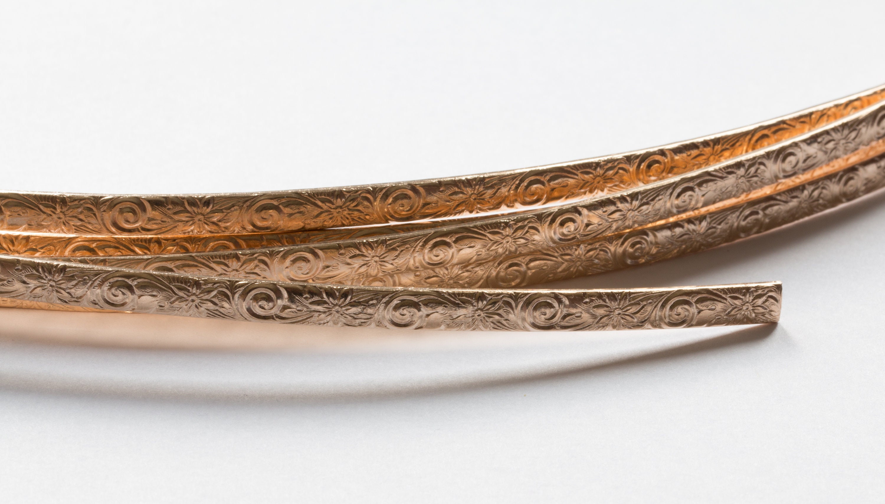Gold Wire Pattern 14/20 Yellow Gold-filled Pattern Wire (soft) 5.18 X 1.78mm - Etsy
