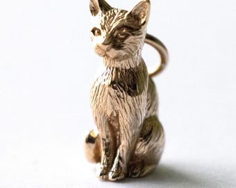 Bronze 3D Cat Charm