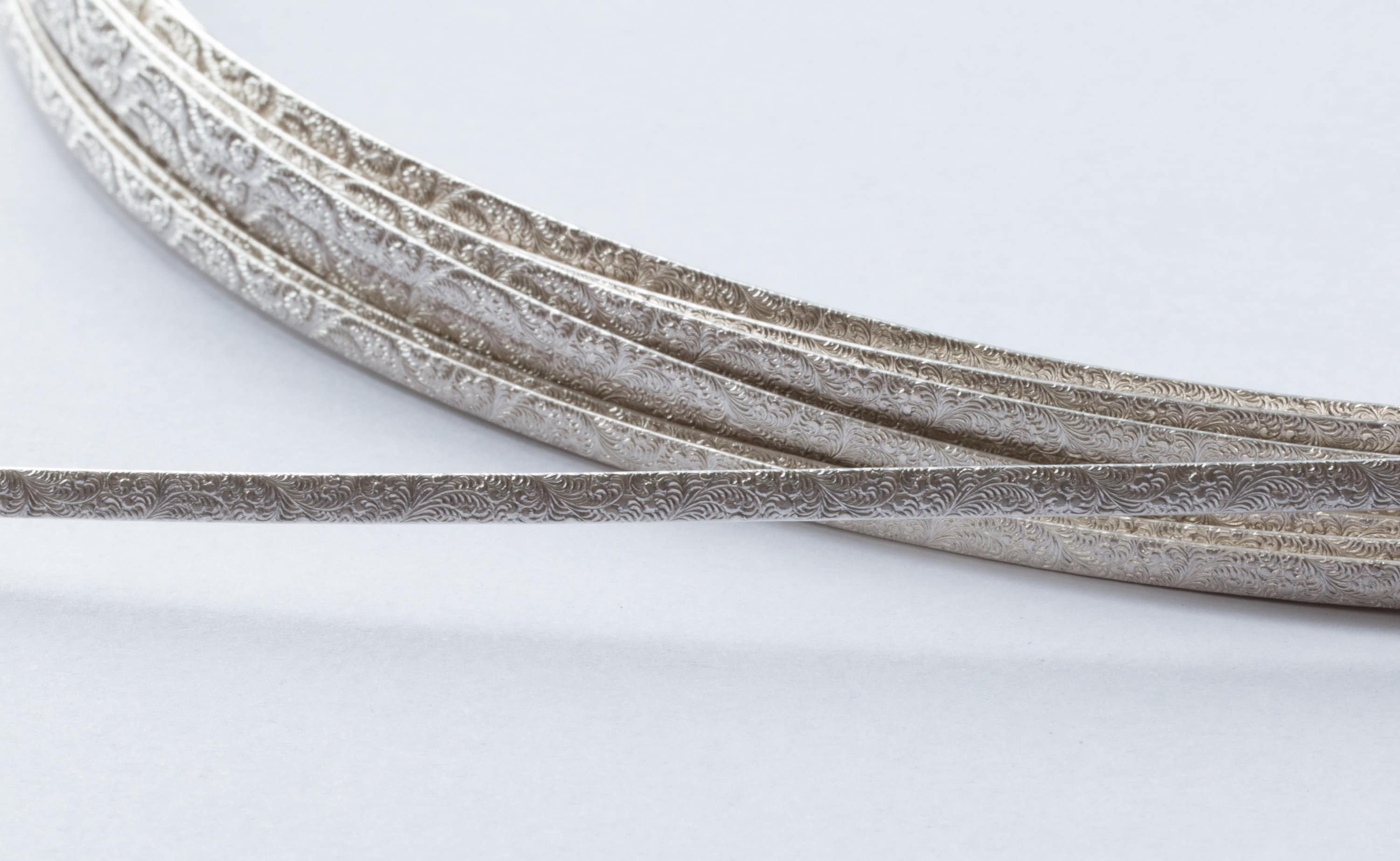 925 Sterling Silver Pattern Flat Wire X Denmark