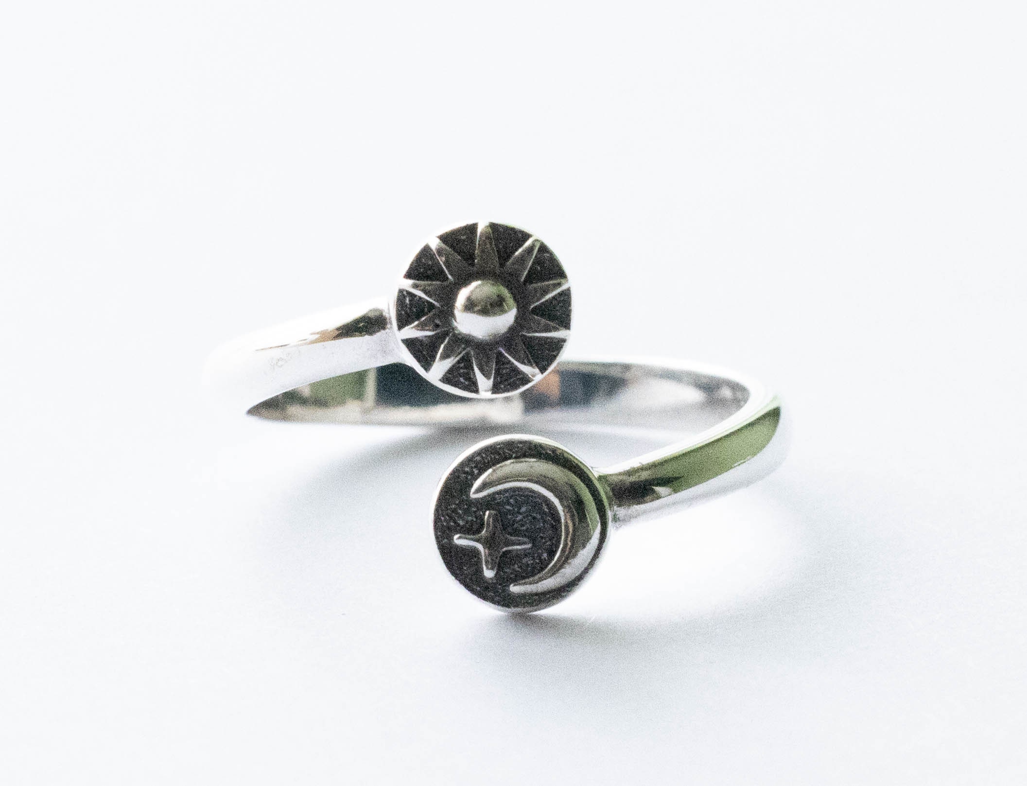 Anhänger "Mond Und Stern" 925 Silber Mit Zirkonia Weiß - Marinas Schmuckwelt