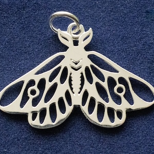 925 Sterling Silber &#39;offener&#39; Motten Charm