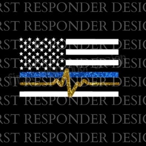 Dispatcher decal, Thin gold line decal, 911 dispatch decal, thin gold line flag, thin gold line gift, thin blue line, police dispatcher