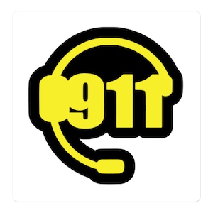 Dispatcher decal, Thin gold line decal, 911 dispatch decal, thin gold line flag, thin gold line gift, dispatcher gift, 911 dispatch, 911