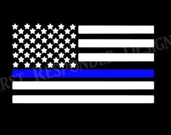 Thin Blue Line Decal, Thin Blue Line Flag, Police Gift, Law Enforcement, Police, Sheriff, Officer, Corrections, Trooper, Police Wife, TBL