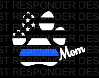 K9 Officer Mom, K9 Officer, K9 Police, Police K9, Thin blue line flag decal, police flag, police mom, deputy mom, police officer gift