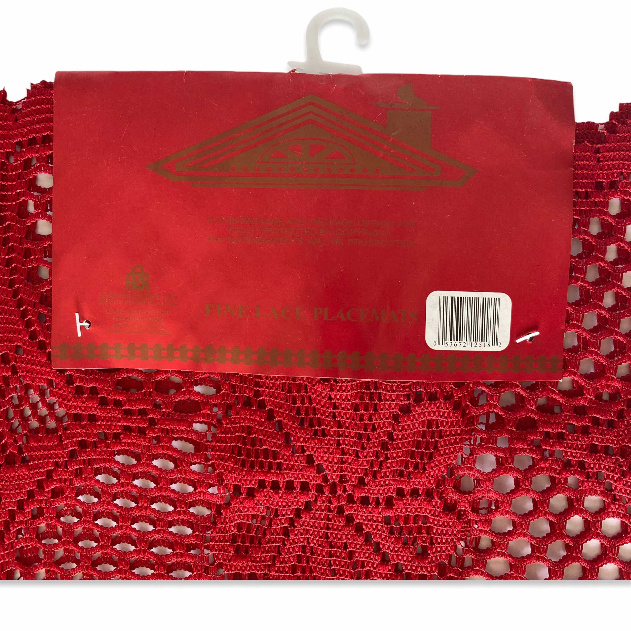 Christmas Lace Placemats 2 Piece Set Red Floral 12 x 18 Inch Etsy