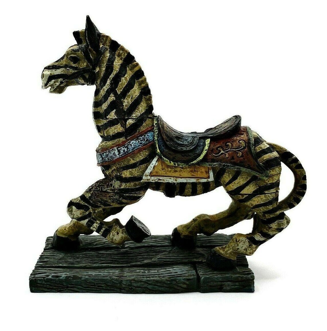 Vintage Painted Zebra Figurine on Base 5 Inch Tall Rustic Etsy