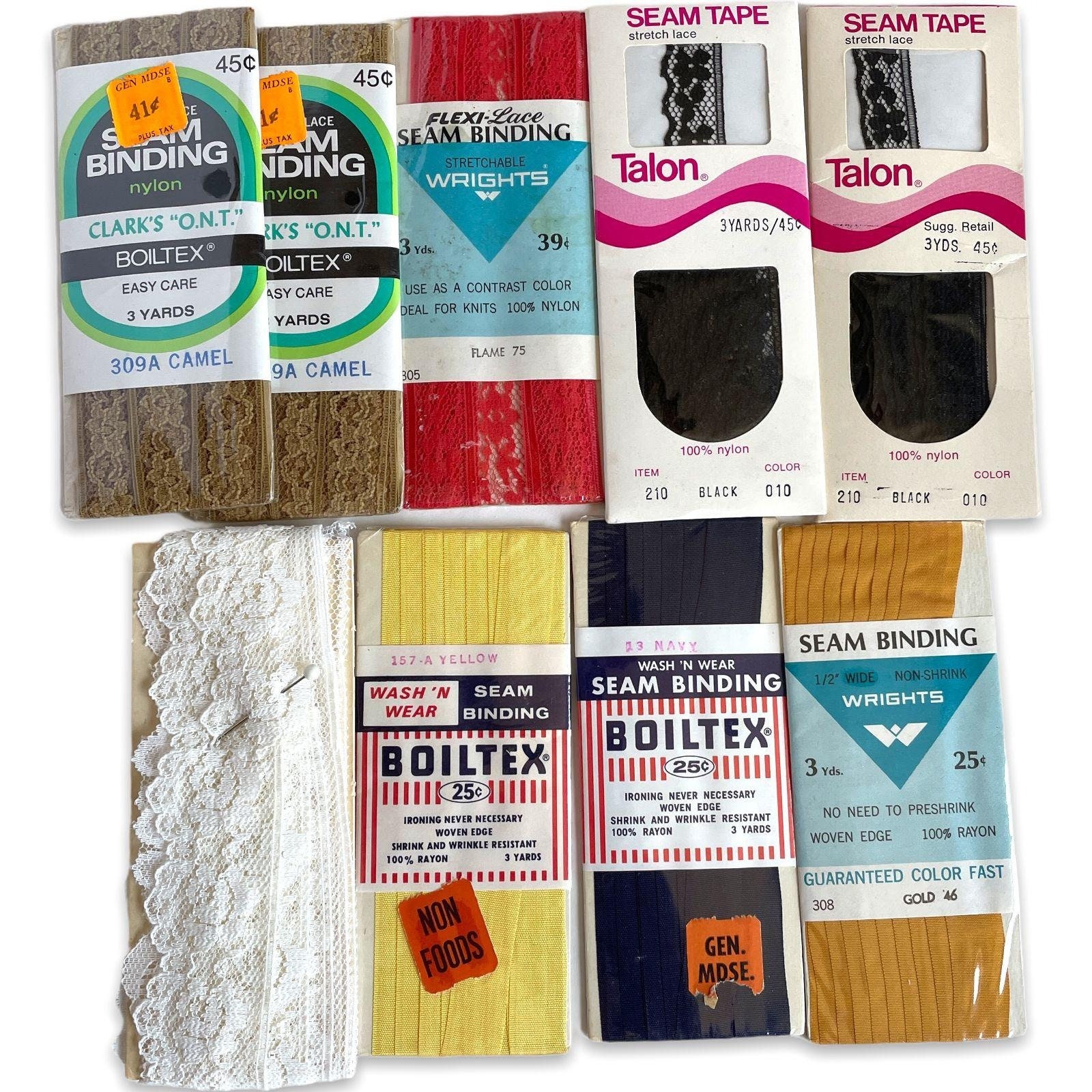 Vintage Seam Binding Lot of 8 Various Brands and Colors New Etsy