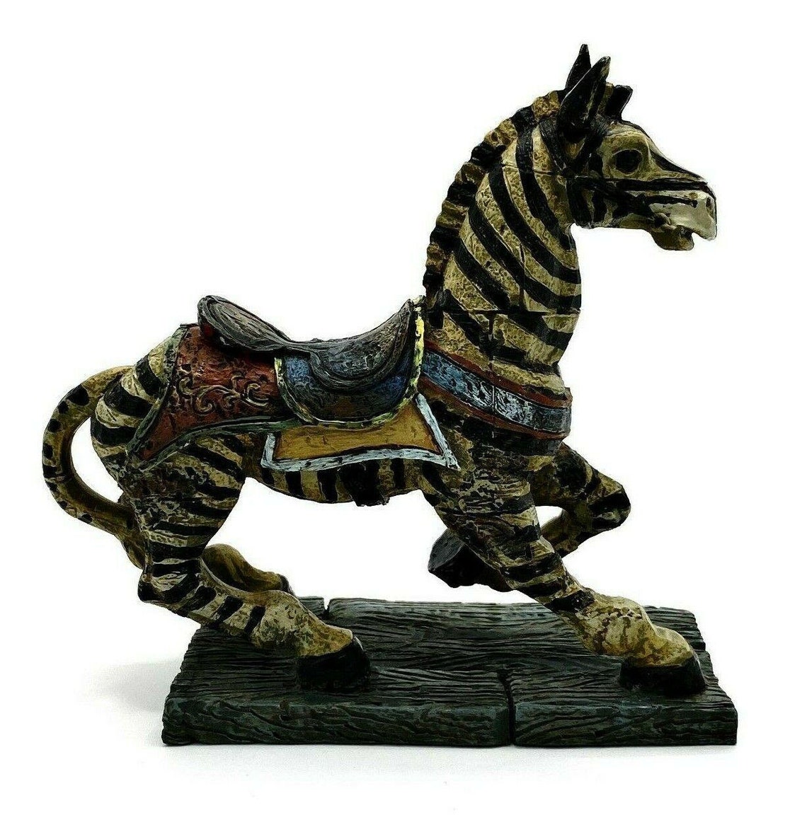 Vintage Painted Zebra Figurine on Base 5 Inch Tall Rustic Etsy