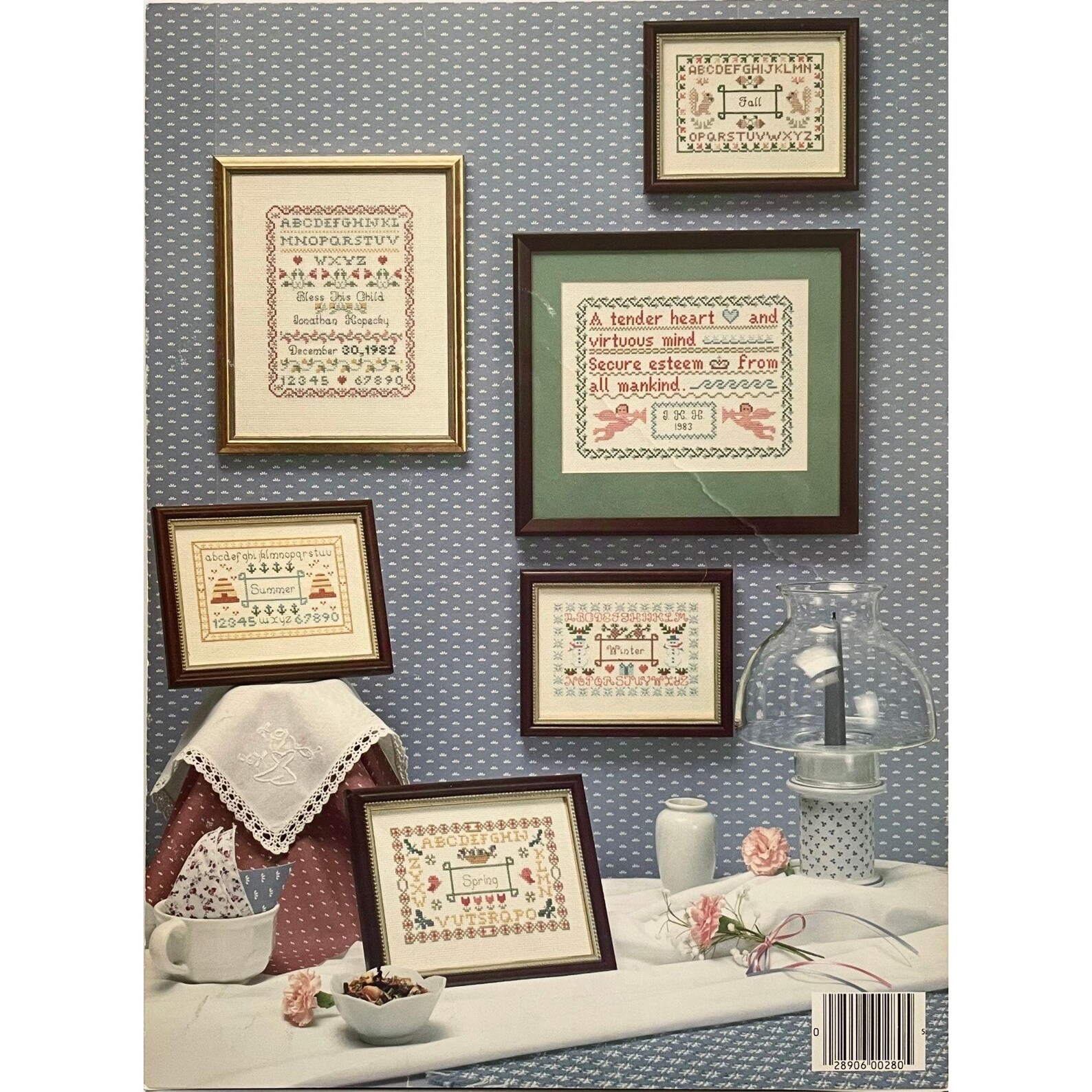 Leisure Arts Keepsake Samplers Cross Stitch Charts 9 Designs Etsy