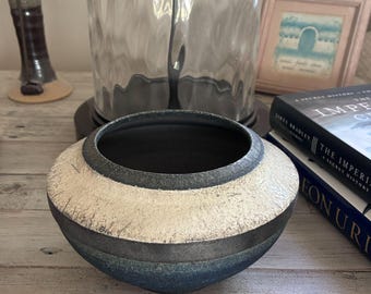 Vintage Howard Costantino Raku 1995 Signed Studio Art Pottery Mid Century Modern Textured Ceramic