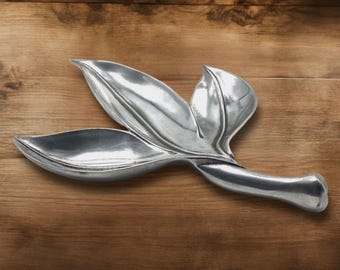 Royal Hickman Bruce Fox Silver Leaf Rh 10 Dishvintage - Etsy