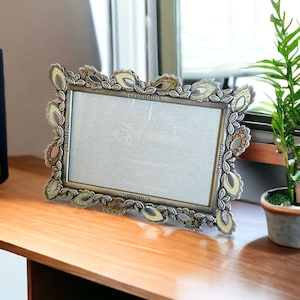 Grandkids 4 x 6 Photo Frame Tabletop Metal Enamel Horiz or Vert