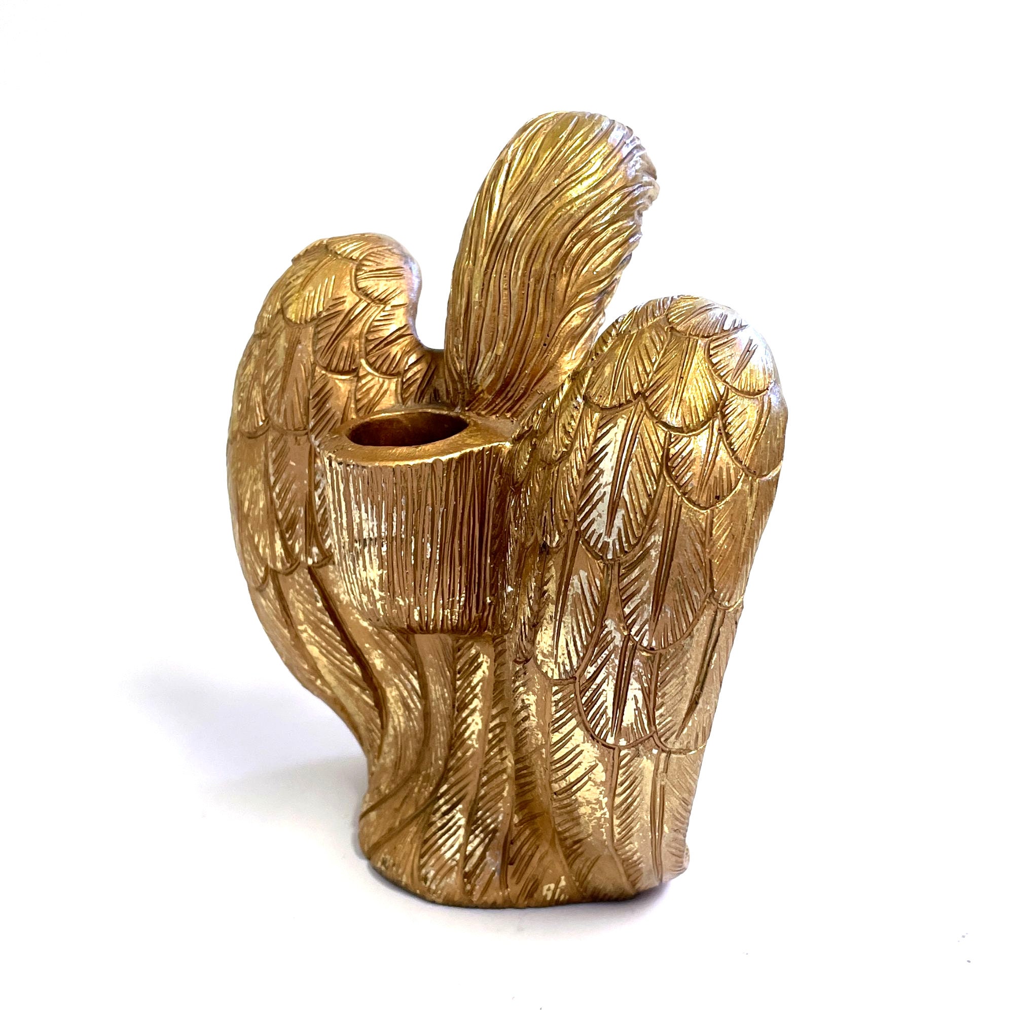 Praying Kneeling Angel Candle Holder Hollywood Regency Gold Etsy