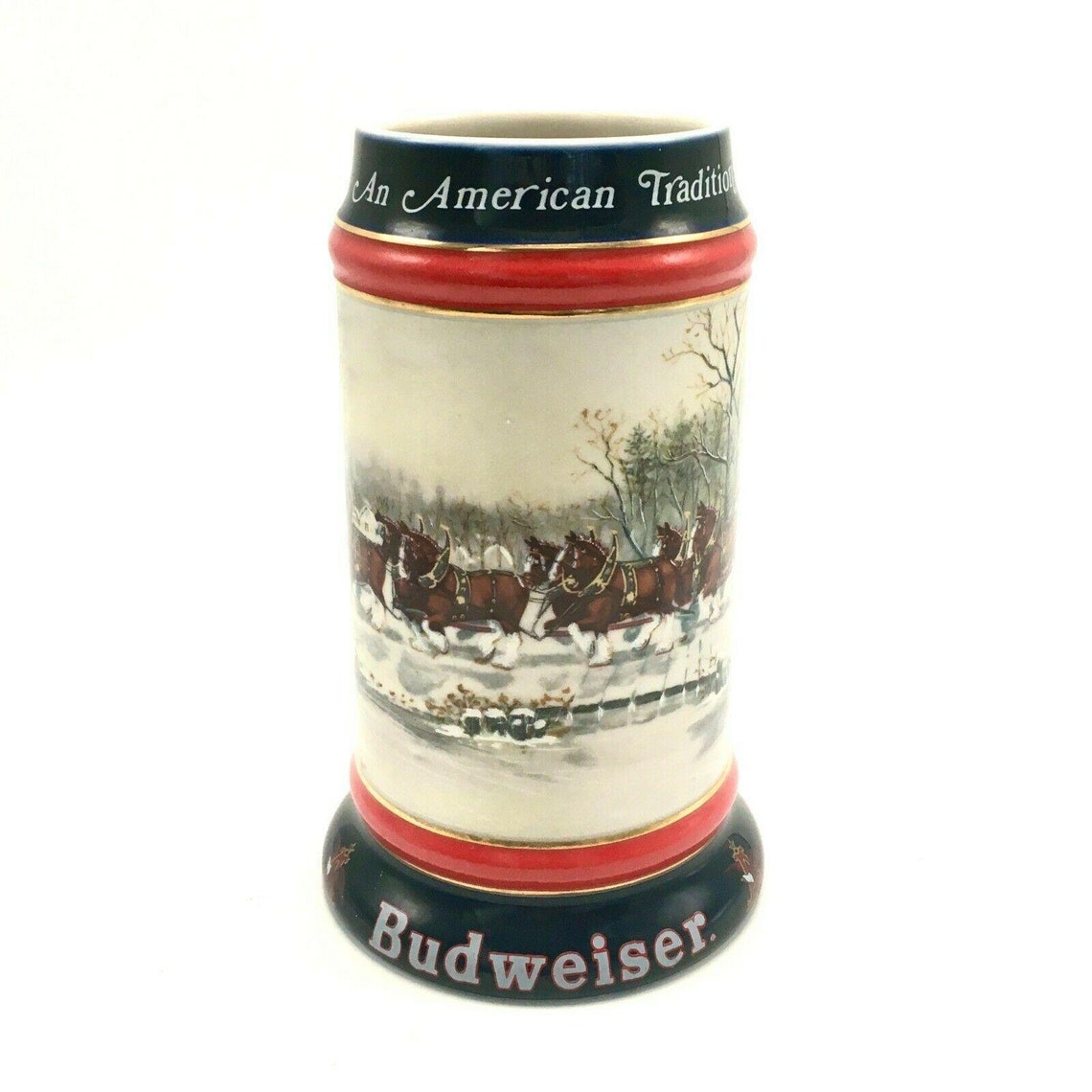 Budweiser Beer Stein Mug 1990 An American Tradition Etsy