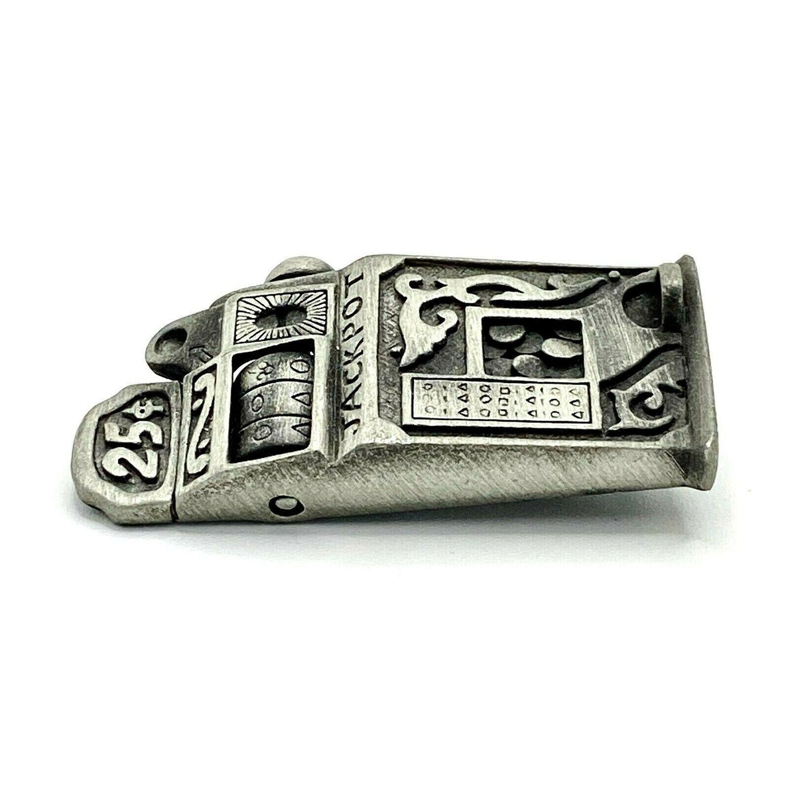 Vintage AJC Slot Machine Brooch Pewter Tone One Arm Bandit Pin Etsy UK
