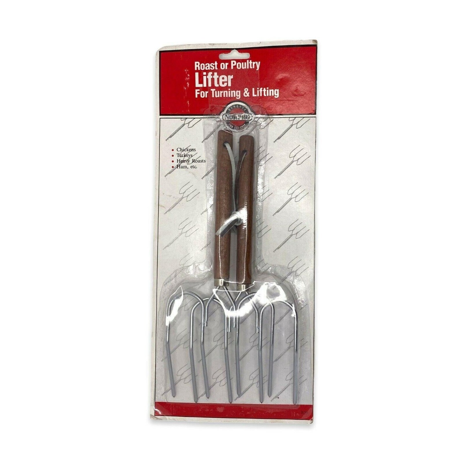 Vintage Turkey Lifter Forks Set of 2 Wood Handles Norpro Etsy