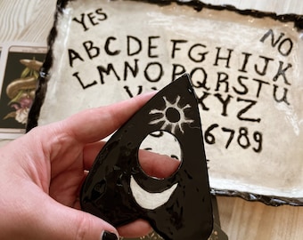 Bedroom tray entryway tray ouija board - gothic decor - ceramic tray - jewelry tray