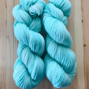 Sock Yarn - Seafoam | Mernino Wool - Italian Nylon (Superwash) | Light Blue Yarn