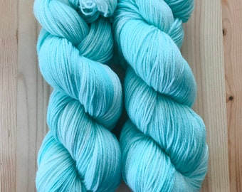 Sock Yarn - Seafoam | Mernino Wool - Italian Nylon (Superwash) | Light Blue Yarn