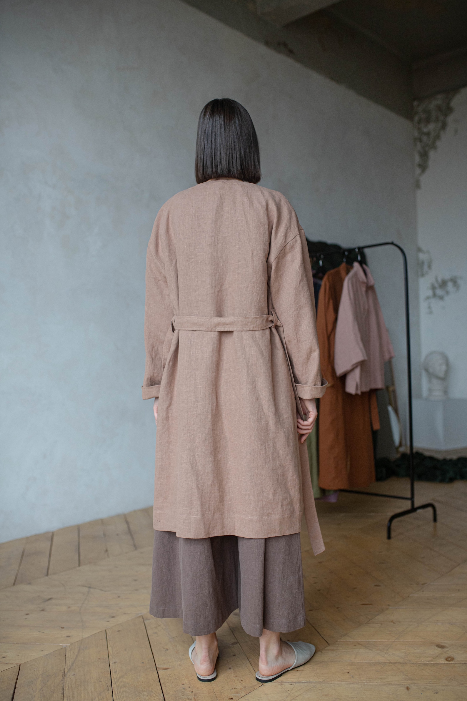 Linen Coat Etsy