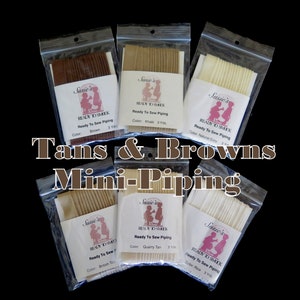 Ready to Sew Mini-Piping...Tans and Browns...Perfect for Doll, Baby, Children and Heirloom Sewing...Absolute Favorites in My Sewing Stash image 1