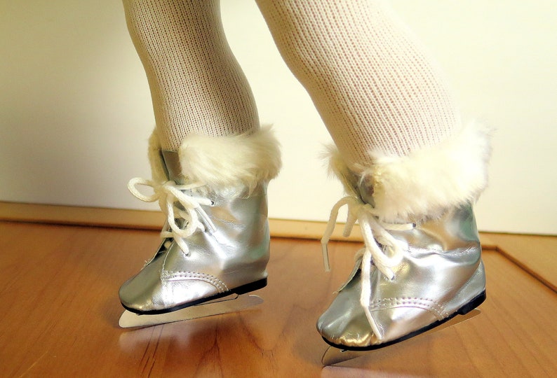 Cute and Comfy Ice Skates for 18 Inch Dolls...featuring Real Etsy