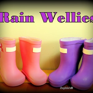Adorable Rain Wellies for Popular 18 Dolls...The Cutest and Perfect Finish for Your Dolly Spring Rain Ensembles image 1