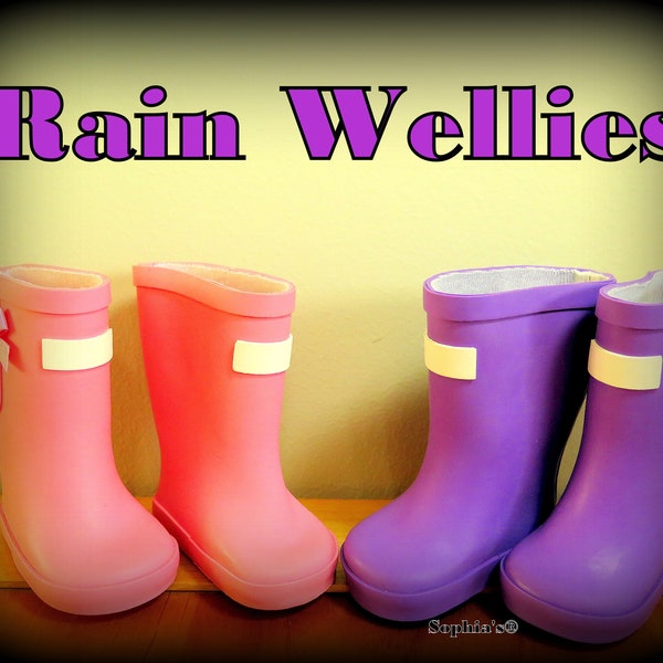 Adorable Rain Wellies for Popular 18" Dolls...The Cutest and Perfect Finish for Your Dolly Spring Rain Ensembles