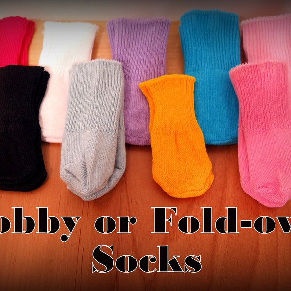 Looking for Cute Basic Bobby Socks that Can Double As Single-Folds ? Here Is They Are! Available in Numerous Colors... For 18 Inch Dolls.