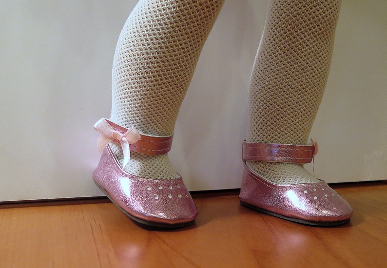 pink ballet flats with ankle strap