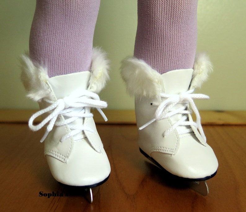 Cute and Comfy Ice Skates for 18 Inch Dolls...featuring Real Etsy