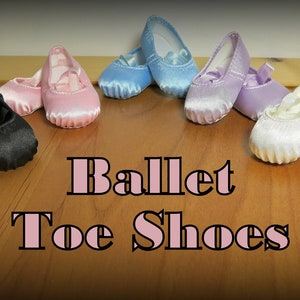 Perfect...An 18&quot; Dancer&#39;s Dream! These Beautiful Satin Hard-Toed Pointe Shoes will be the Finale of Your Favorite Dolly Ballet Ensemble!