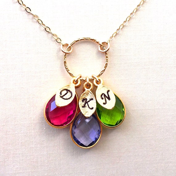 mothers day birthstone necklace etsy