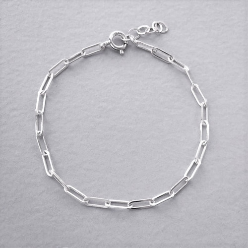 Sterling Silver Paperclip Chain Bracelet Sterling Paper Clip Etsy